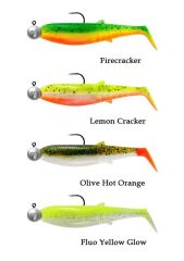 Savage Gear Cannibal Shad 8cm 5gr+7.5gr #2/0 Dark Water 4+4 Adet Sahte Balık