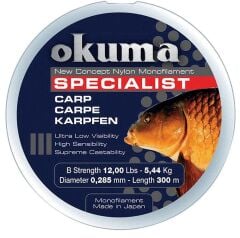 Okuma Carp 300 mt 14,00 lb 6,36 kg 0,31 mm Camou Misina