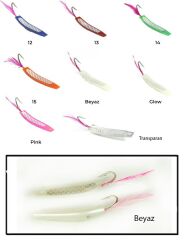 Captain 3625 Feather Jig 5cm Silikon Suni Yem 2'li Paket
