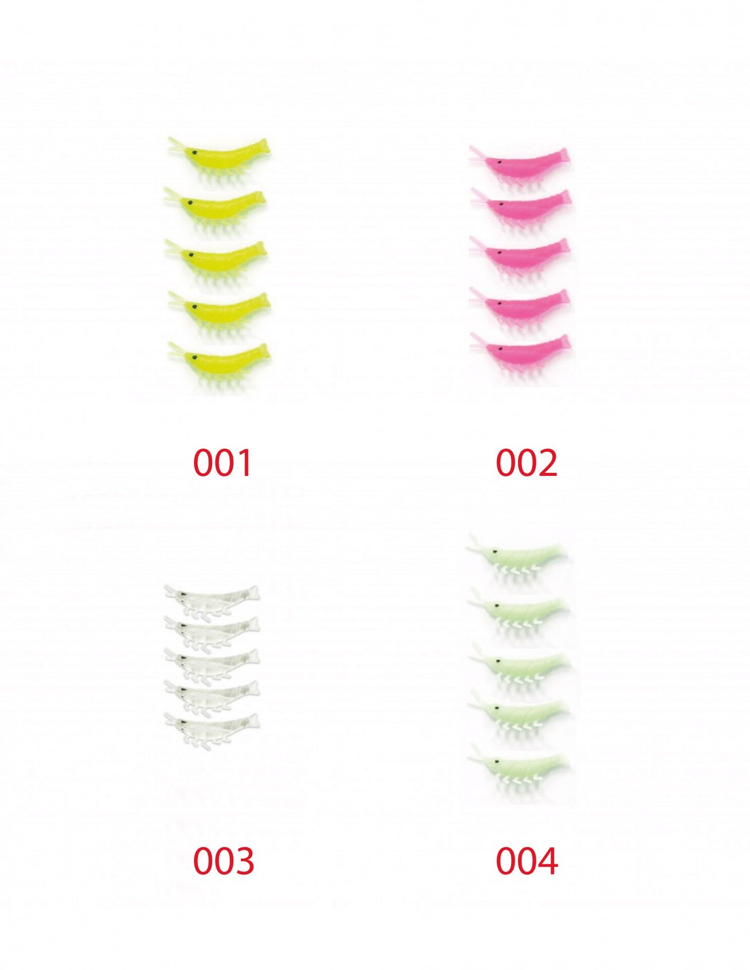 Captain 3051 Silikon Karides 3.5cm Suni Yem 5'li Paket
