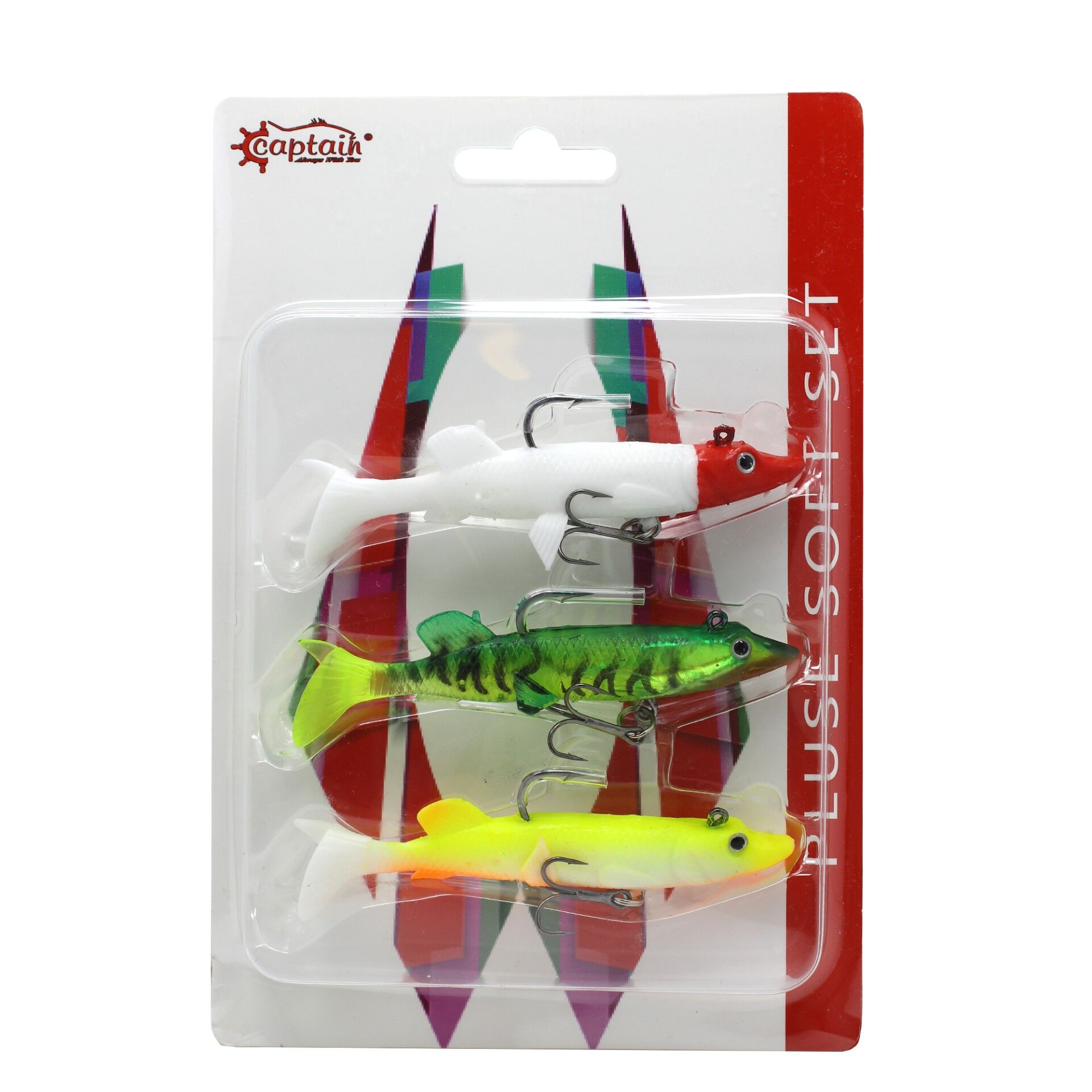 Captain 3068 Pluse Soft Turna Silikonu 3'lü Mix Set Suni Yem