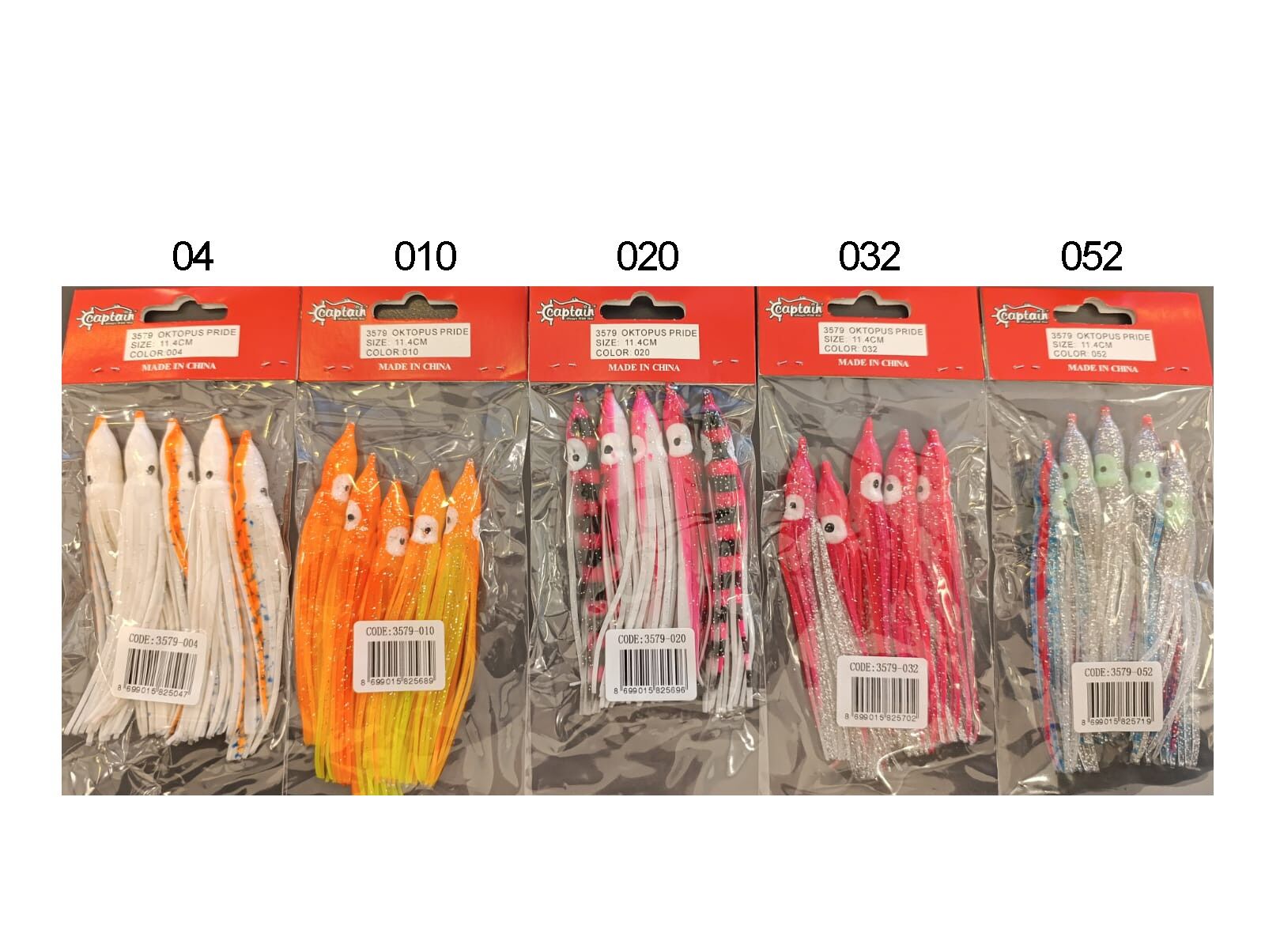 Mutant 3579 Octopus Pride 12cm Ahtapot Sübye 5'li Paket Suni Yem