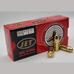Jet 9mm Parabellum Tabanca Mermisi (FMJ-124 GRN) - 1000 Adet
