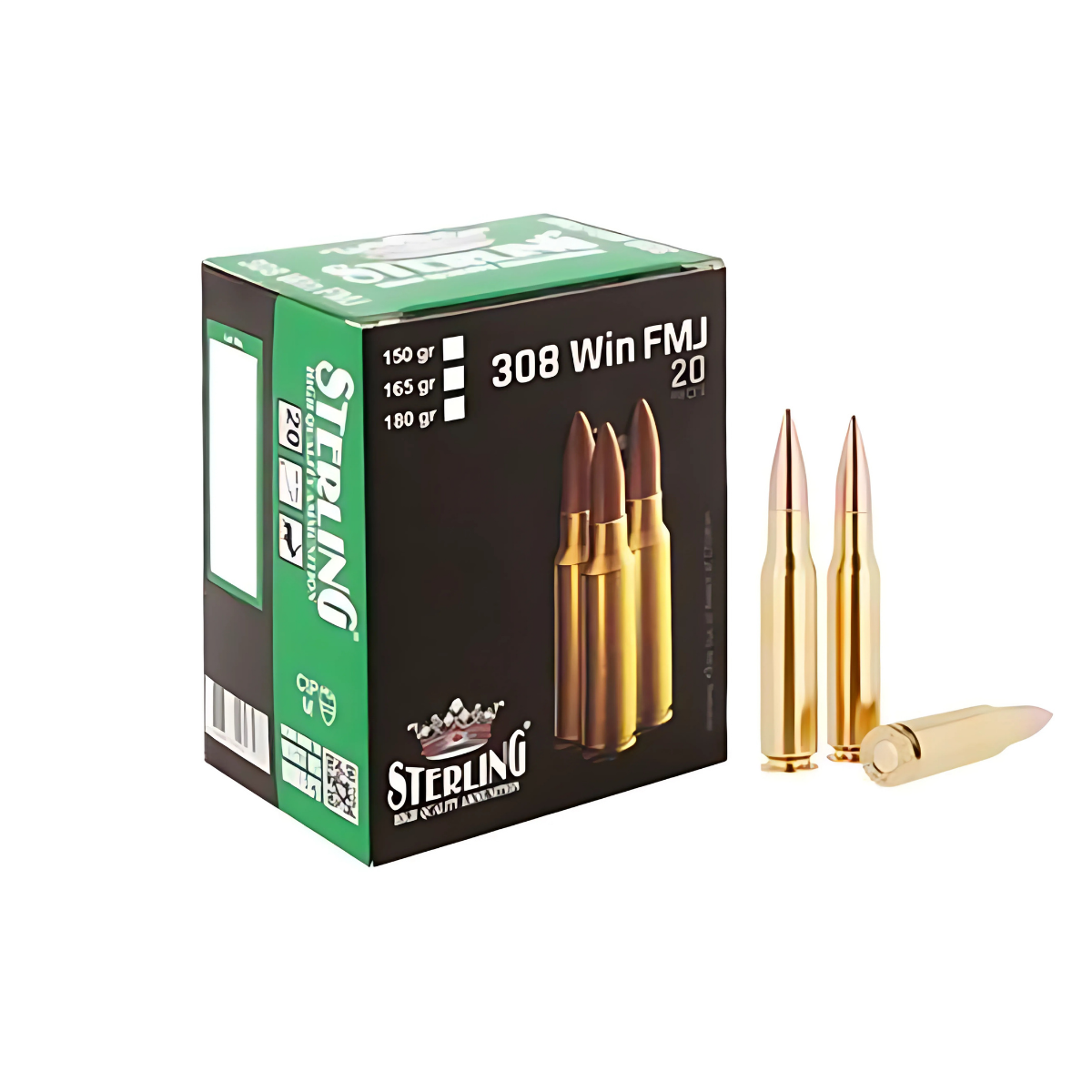Turaç-Sterling 308 Win. Fişek (FMJ-147 GRN) - 1000 Adet