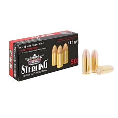 Turaç-Sterling 9mm Luger Fişek (FMJ-115 GRN) - 1000 Adet