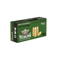 Turaç-Sterling 9mm Parabellum Tabanca Mermisi (FMJ-124 GRN) - 1000 Adet