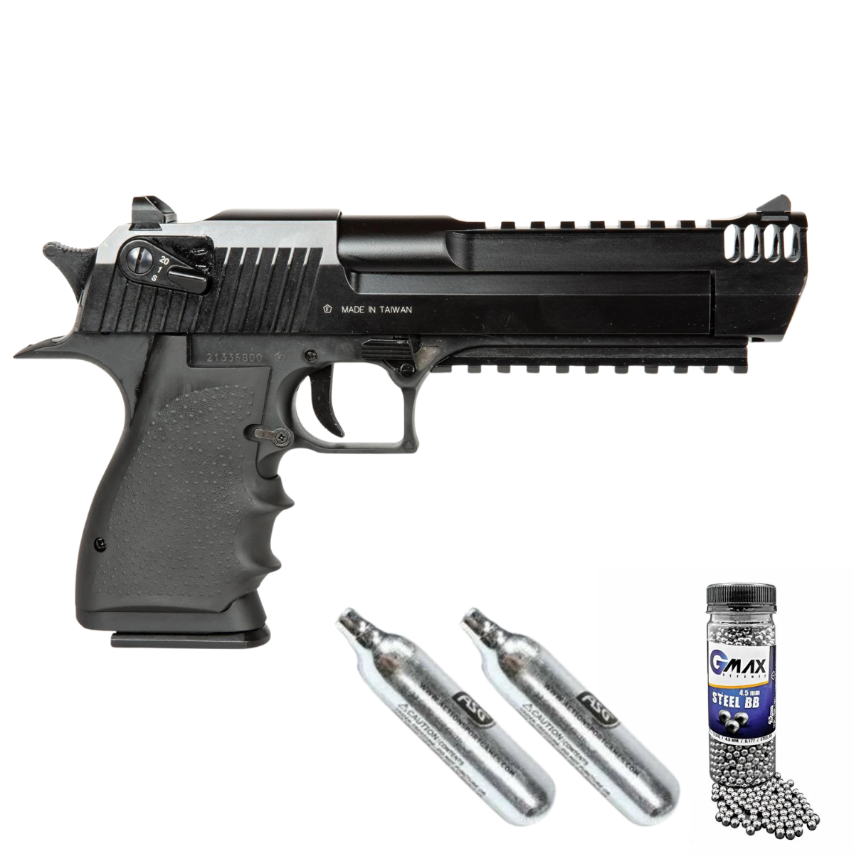 KWC Desert Eagle L6 Blowback 4.5mm Havalı Tabanca (Bilye ve Co2 Tüp Hediyeli)