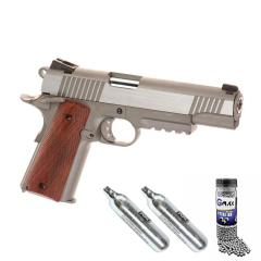 Kwc TAC 1911 Full Metal Blowback 4.5mm Havalı Tabanca (Bilye ve Co2 Tüp Hediyeli)