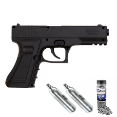 Rubino Glock 17 Blowback 4.5mm Havalı Tabanca (Bilye ve Co2 Tüp Hediyeli)