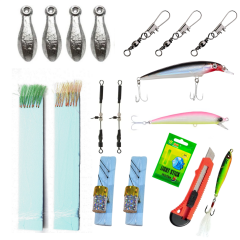 Çinekop Balıkçılığı Takım Malzeme Seti (Rapala, Çinekop Çaparisi, Jig Sahte Balık, Yemli Takım)